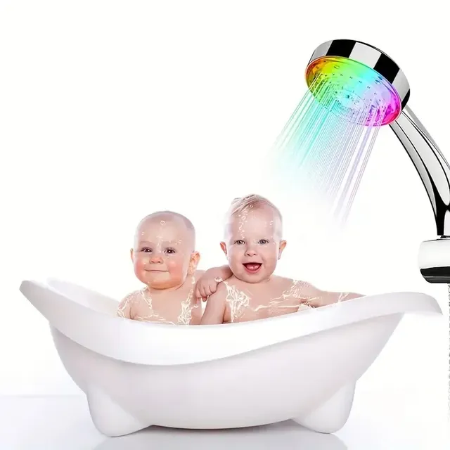 Pommeau douche LED sept couleurs changeant autonome ABS… – vue 4
