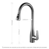 Mitigeur cuisine monobloc col cygne noir mat douchette… – vue 7