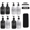 Distributeur de savon blanc/noir de 500ml – vue 1