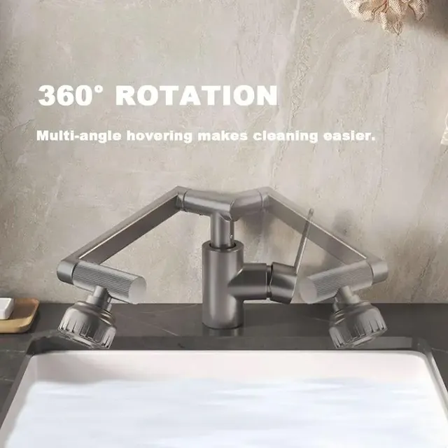 Robinet cuisine inoxydable rotatif 1080 rotation 3D bec… – vue 4