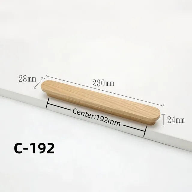 1Pc noyer meubles en bois poignée tiroir boutons… – vue 5