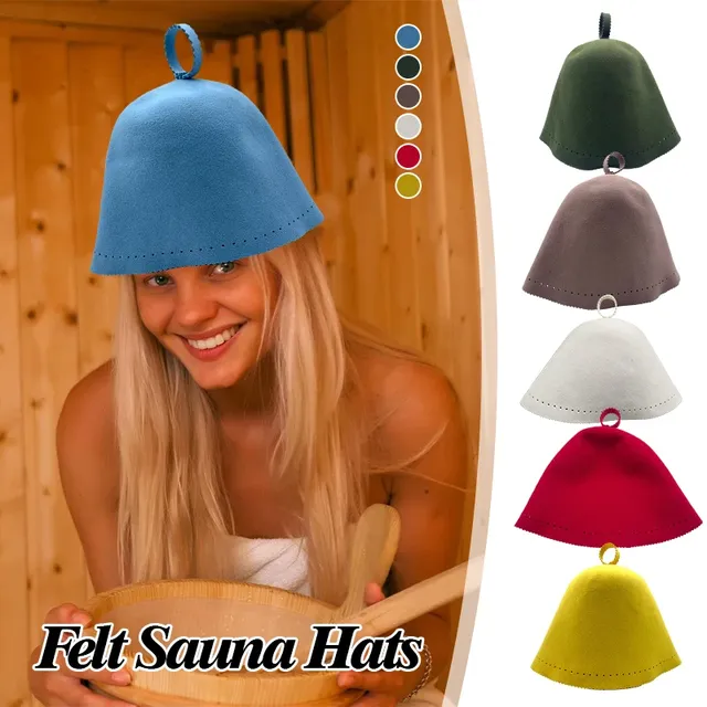 Sauna Anti-chaleur Sauna chapeau laine feutre bonnet de… – vue 4