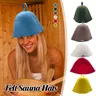 Sauna Anti-chaleur Sauna chapeau laine feutre bonnet de… – vue 4