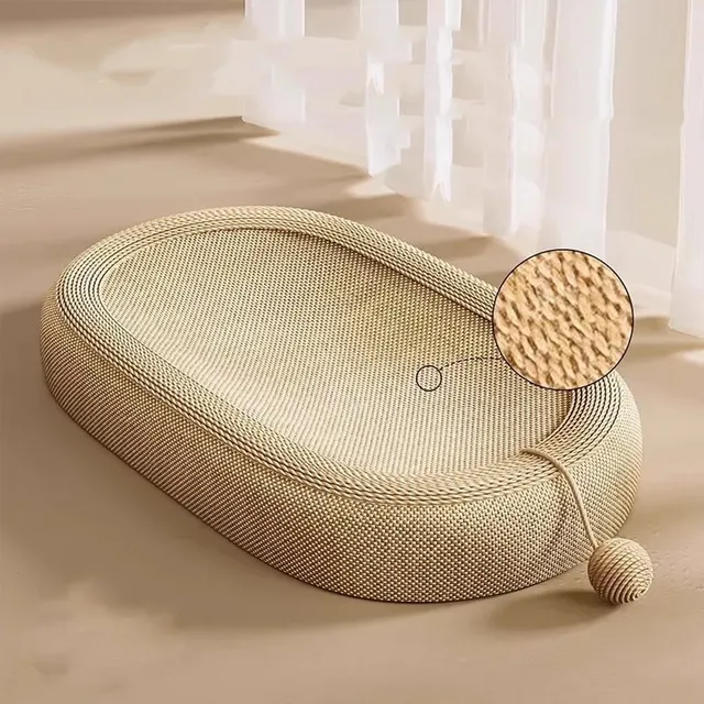 Lit à gratter ovale pour chat