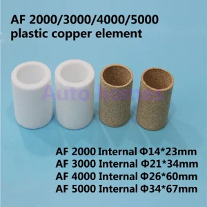 Élément filtrant d&rsquo;air pneumatique AF 2000/3000/4000, cartouche en plastique et cuivre