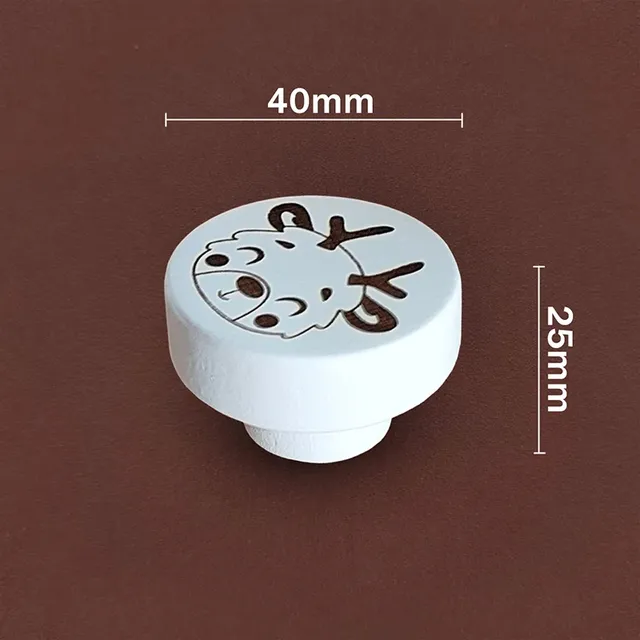 Dessin animé Marvel Hero bouton de tiroir gravé en bois… – vue 2