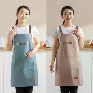 Tablier de cuisine imperméable à l’huile, pratique, de poche, pour Chef, pour hommes et femmes, Barista, manucure, tabliers de travail, uniforme de serveur Tablier de cuisine imperméable à l’huile, pratique, de poche, pour Chef, pour hommes et femmes, Barista, manucure, tabliers de travail, uniforme de serveur