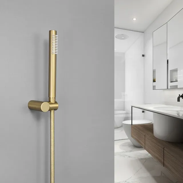 Pommeau de douche à main rond en laiton – vue 2