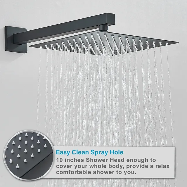 Système de douche dissimulé noir – vue 4