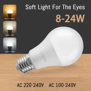 Ampoule Led E27 B22, 4 pièces, 8W 18W 20W 24W, lampes hautes Lumen AC220V 230V 110V, lampes lumineuses pour la maison, éclairage de salon