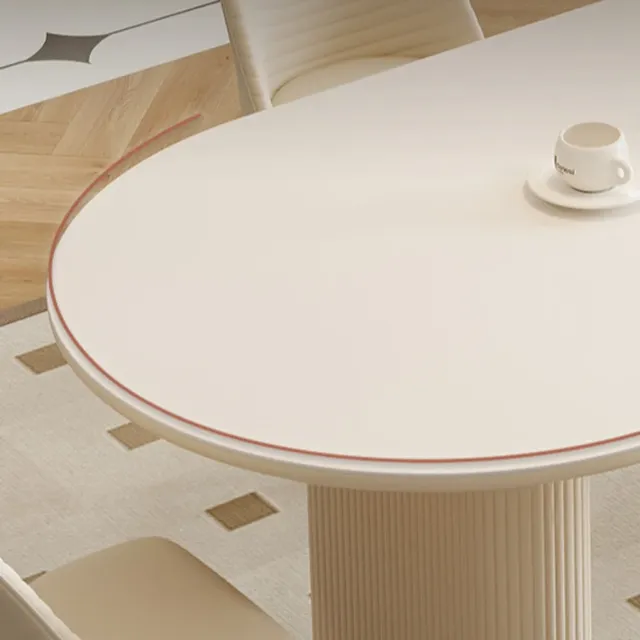 Table à manger ovale salon imperméable Chaire café Table… – vue 6
