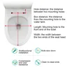 Siège de toilette carré à fermeture douce – vue 4
