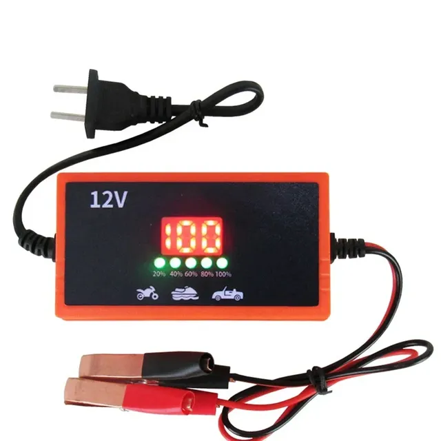 Chargeur batterie voiture moto scooter 12V compact… – vue 3