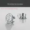 Couvercle trop plein circulaire chromé argenté miroir… – vue 3