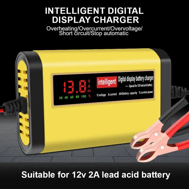 Chargeur batterie voiture 12V 2A intelligent LCD… – vue 5