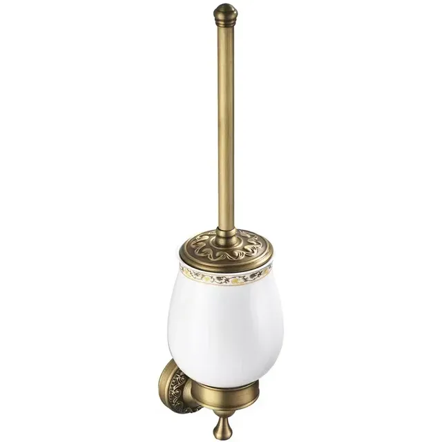 Porte brosse mural laiton massif bronze antique support… – vue 6