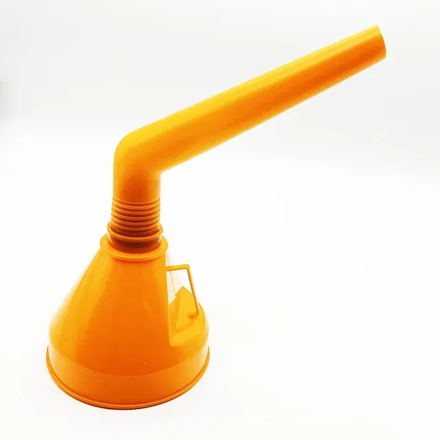Entonnoir pliable silicone souple orange coudé goulot… – vue 3