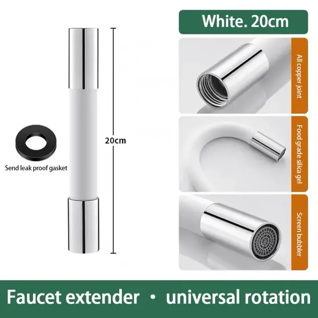 Rallonge de robinet de cuisine universelle 360 ° Tuyau… – vue 2