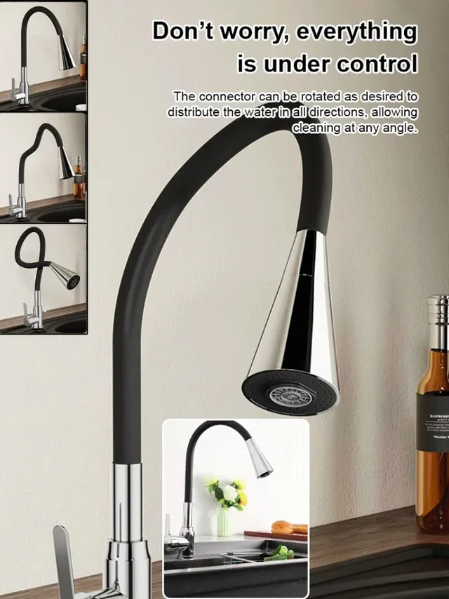 Mitigeur cuisine monocommande bec pivotant 360 douchette… – vue 2