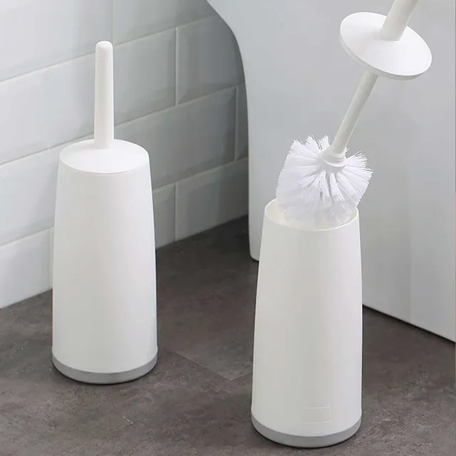 Brosse de toilette en plastique avec support sur pied – vue 2