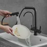 Robinet de cuisine filtré au toucher gris avec nervures… – vue 2