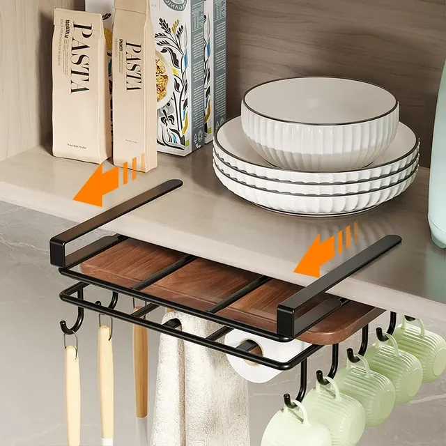 Support organisateur suspendu cuisine mural sous meuble… – vue 2