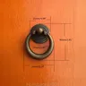 Lot vingt poignées anneau métal bronze antique noir mat… – vue 6