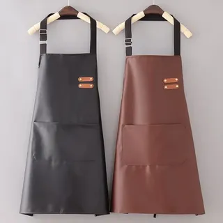 Tablier en cuir PU imperméable et à l'huile
