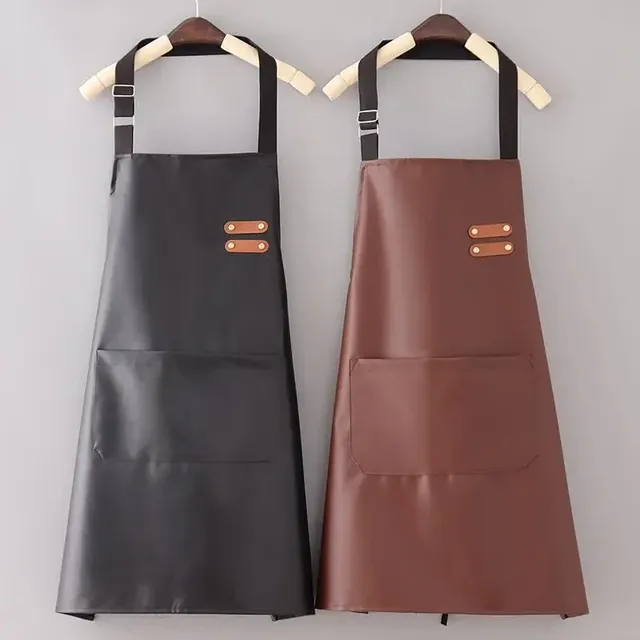 Tablier en cuir PU imperméable et à l'huile