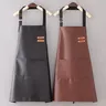 Tablier en cuir PU imperméable et à l'huile – vue 1