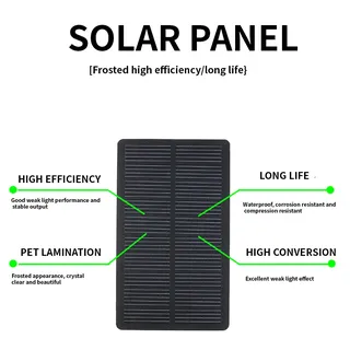 Panneau solaire monocristallin 5V 1W PET laminé antireflet haut…