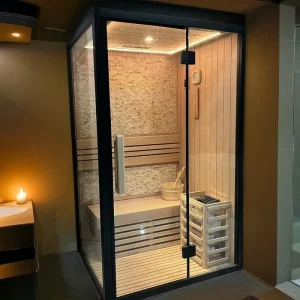 Personnalisé. Salle de Sauna personnalisée, salle de Sauna à vagues lumineuses, poêle à vapeur, Salon de beauté, salle de cuisson à la vapeur, sac en bois Inst