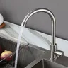 Robinet cuisine inox brossé monocommande monotrou bec… – vue 4