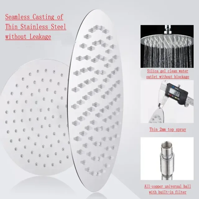Pommeaux de douche cascade Ultra-fin en acier inoxydable – vue 2