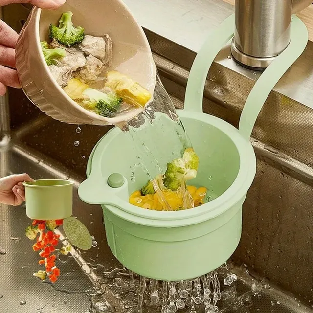 Panier filtre évier suspendu réglable vert olive… – vue 2