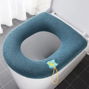 Housse de siège de toilette épaisse et chaude, tapis souple, lavable, pour outil de fermeture, étui de siège, couvercle de toilette, housse de Bidet, accessoires de salle de bains Housse de siège de toilette épaisse et chaude, tapis souple, lavable, pour outil de fermeture, étui de siège, couvercle de toilette, housse de Bidet, accessoires de salle de bains