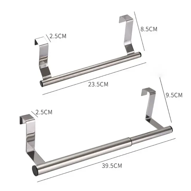Support serviette suspendu acier inoxydable chromé barre… – vue 2