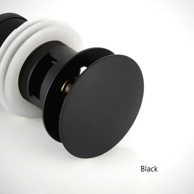 Bonde lavabo mécanisme clic clac laiton finition noir… – vue 5