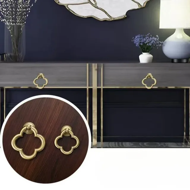 Bouton d'armoire vintage moderne en alliage de zinc brossé – vue 5