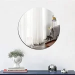Grand grand miroir 10 15 20 30cm rond elliptique acrylique miroir mural plexiglas pour murs salle de bains miroirs muraux pour maquillage