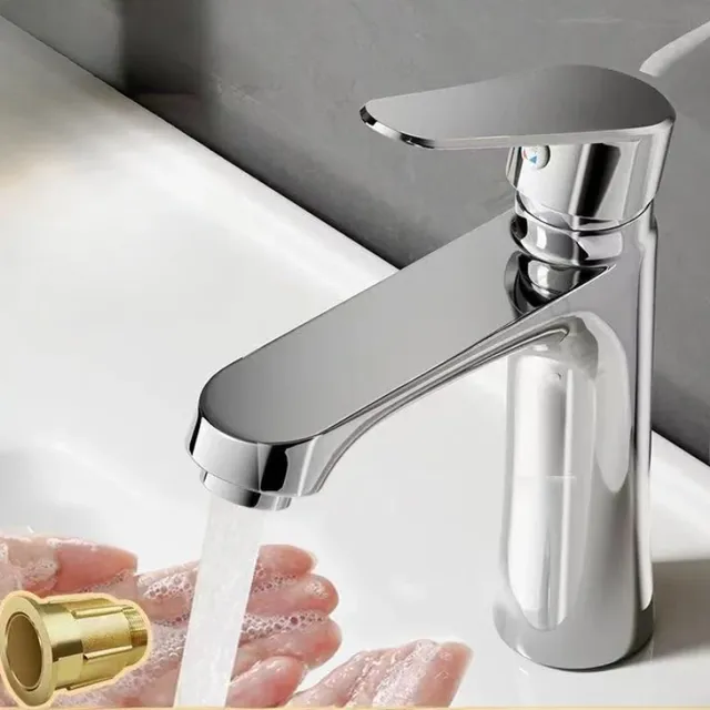 Mitigeur lavabo monocommande chromé design moderne corps… – vue 4