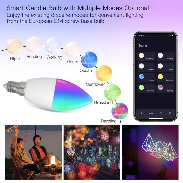 Ampoule LED WiFi intelligente E12 – vue 5