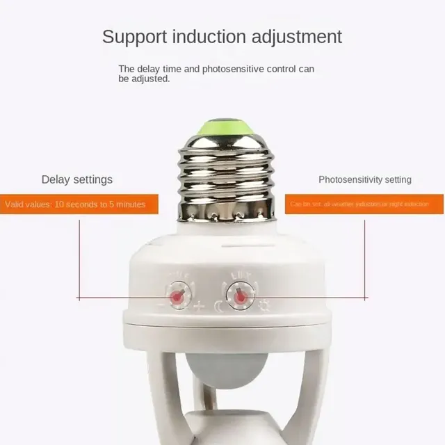 Adaptateur douille E27 capteur infrarouge mouvement… – vue 3
