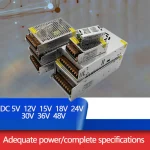 Alimentation électrique 5V 12V 24V 36V SMPS 5 12 24 36 V AC DC 220V à 5V 12V 24V 36V 1A 2A 3A 5A 10A 20A 30A, alimentation à découpage SMPS