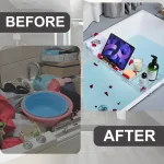 Plateau de baignoire extensible antidérapant, longueur réglable avec poignées, étagère de vidange pour baignoire, grande capacité avec support pour téléphone