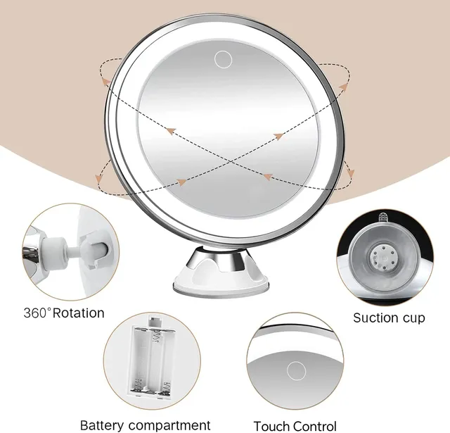 Miroir de maquillage grossissant 10x – vue 6