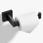 Distributeur de papier hygiénique  Moderne  Style carré  Acier inoxydable  Porte-rouleau de papier toilette  Distributeur  Fixé au mur  pour  Salle de bain et cuisine