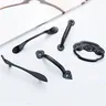 Lot poignées boutons meubles noir mat alliage zinc métal… – vue 2
