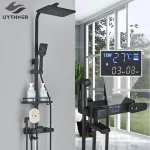 Pommeau de douche thermostatique à affichage numérique, robinet de bidet, bec de baignoire, système de douche de pluie, ensemble de centre commercial