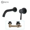 Robinet de lavabo mural noir mat – vue 2